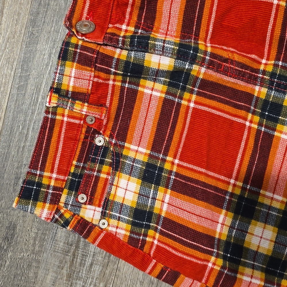 American Eagle Plaid Hi-Rise Mini Corduroy Mini Skirt| Size 4​ - Picture 2 of 11